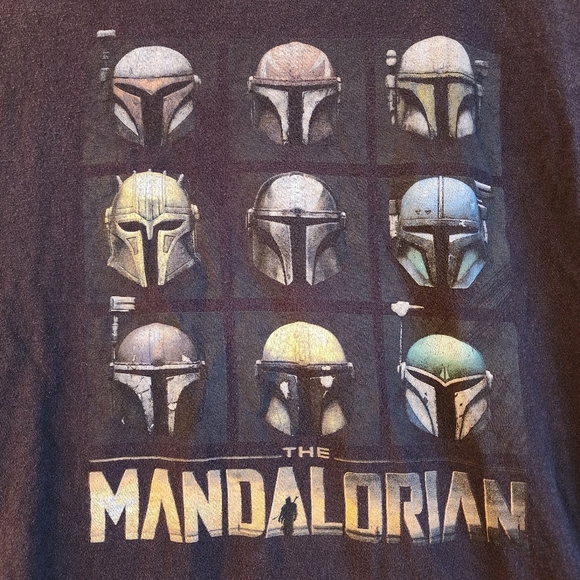 Star Wars Mandalorian short sleeve black shirt Size Youth L - Picture 8 of 8
